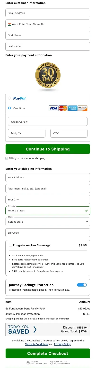 your Fungabeam Pen order now